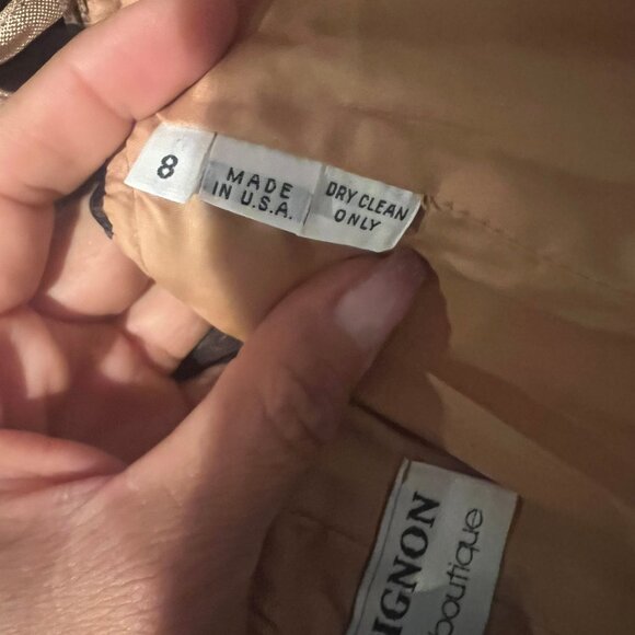 VINTAGE 90'S CAROL MIGNON SILK LEOPARD HALTER DRAPE BACK GOWN SIZE 8 US - Picture 6 of 6